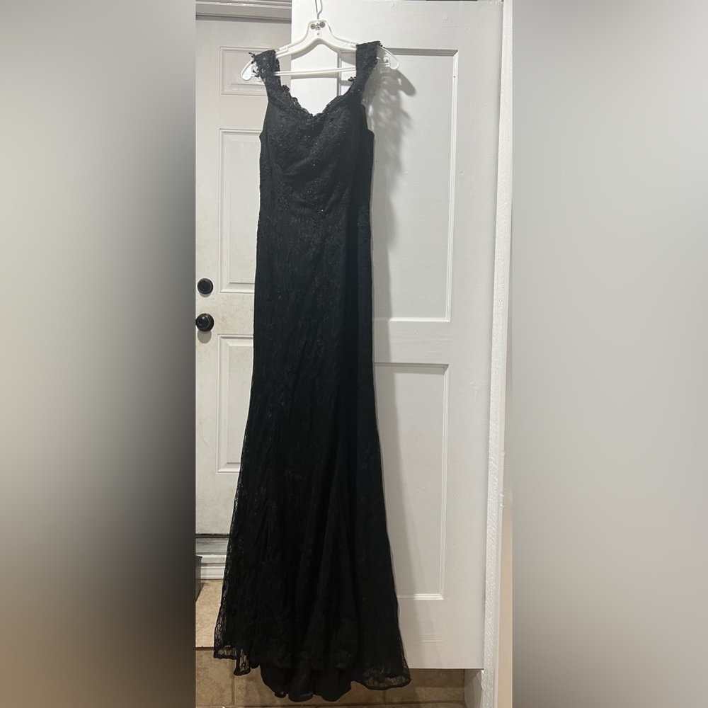 Formal black lace dress XL